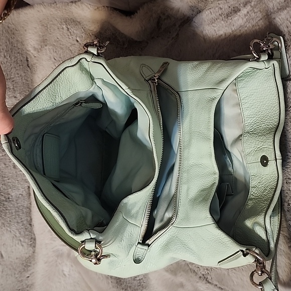 Mint Green Leather Coach MADISON - Picture 2 of 13